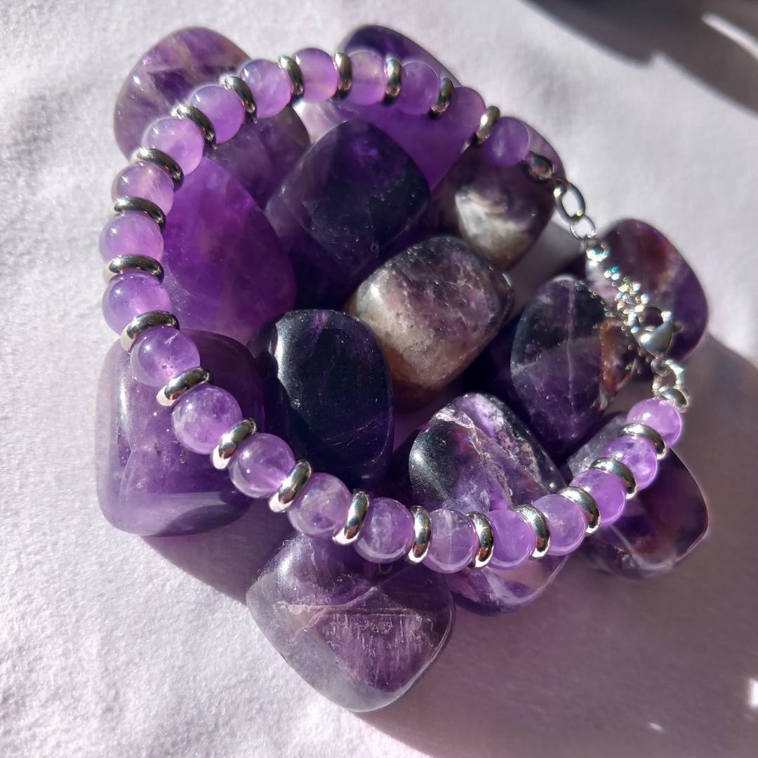 Bracciale Pietre Naturali Chakra Uomo Donna Chakra Apatite Ematite Perline da 6 mm (J Pietre multiple